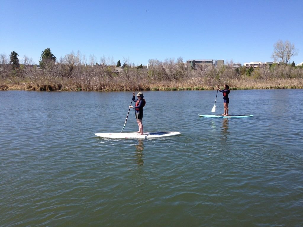 Paddleboarding on the Deschutes River